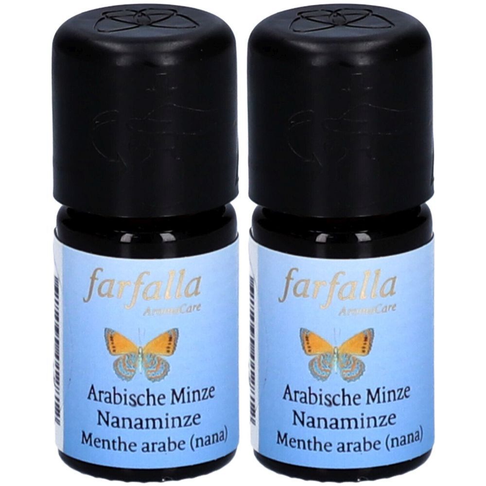 Farfalla AromaCare Huile Essentielle | Menthe Arabe (nana) 2x5 ml Huile