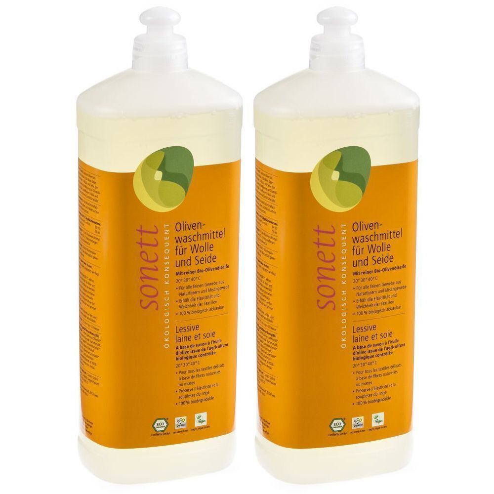 SONETT Lessive liquide à base d'huile d'olive 2x1 l Liquide