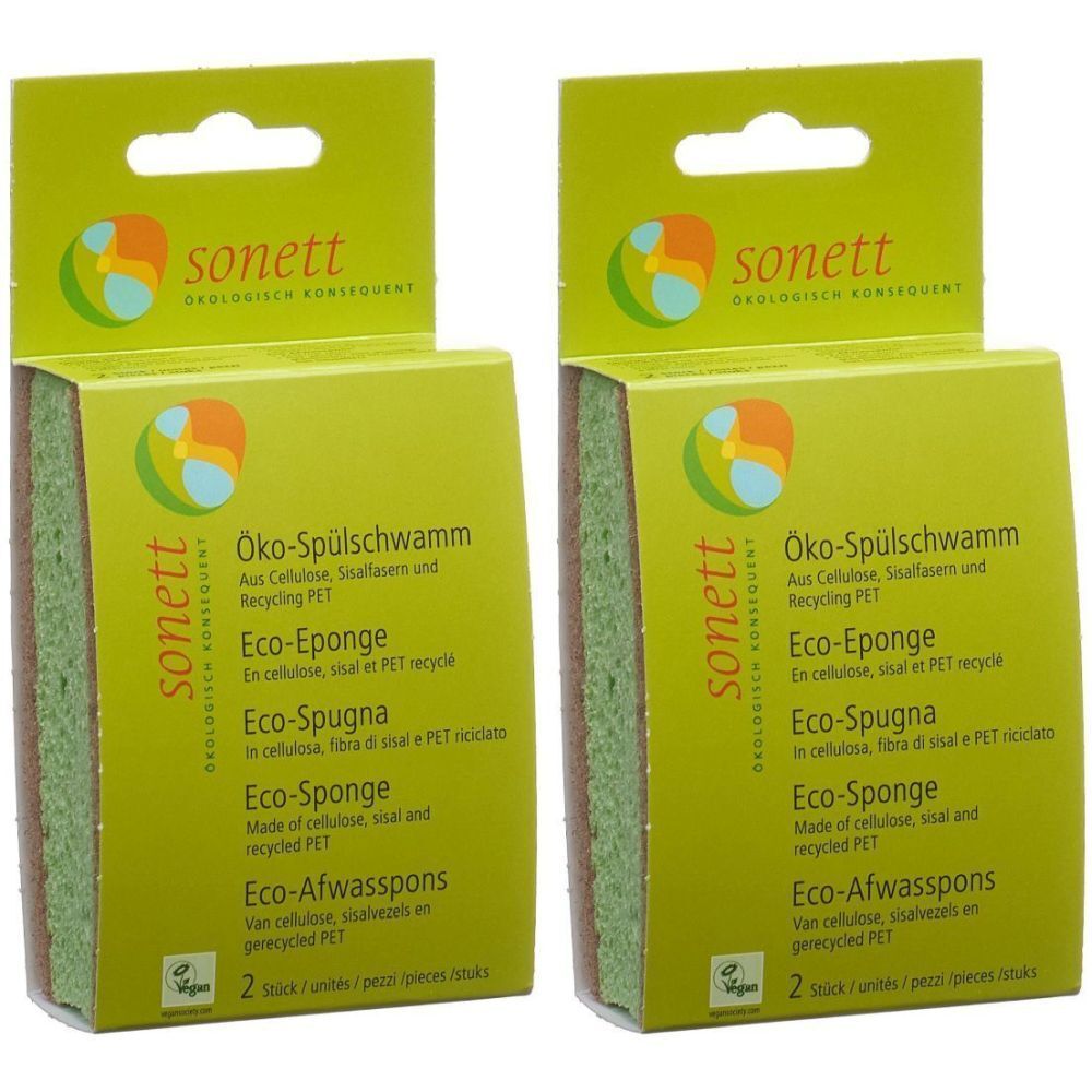 SONETT Éponge écologique pour la vaisselle 2x2 pc(s) Autre