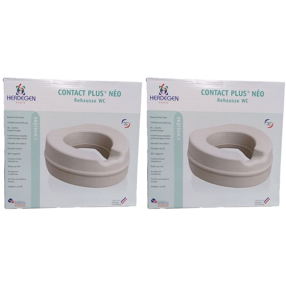 Réhausse de siège toilette Soft Herdegen - Siège souple et antidérapant avec surélévation 11 cm Emballage(S) Combi 2x1 pc(s)