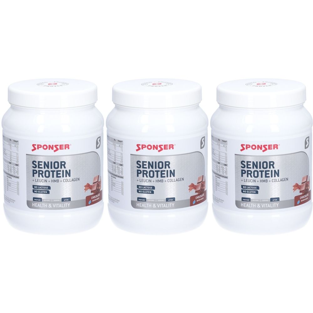 SPONSER Senior Protein Chocolate 3x455 g Poudre