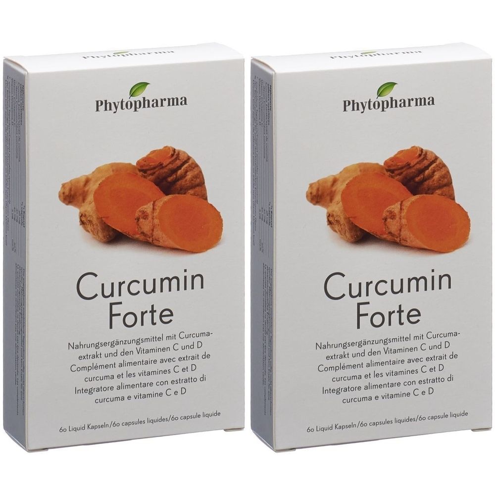 PHYTOPHARMA Curcumin Forte Capsules liquides 2x60 pc(s) Capsule(S)