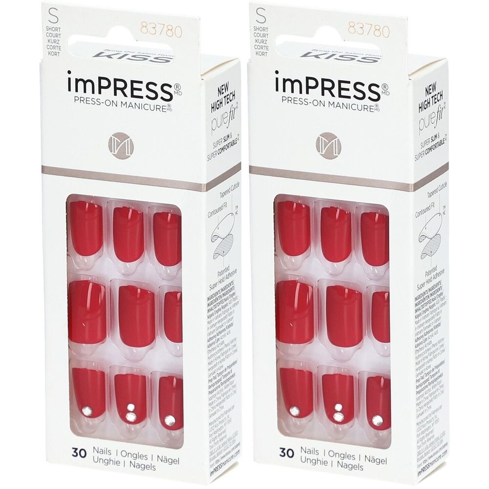 KISS imPRESS® Press-on Manicure Faux-Ongles Autre 2x1 pc(s)