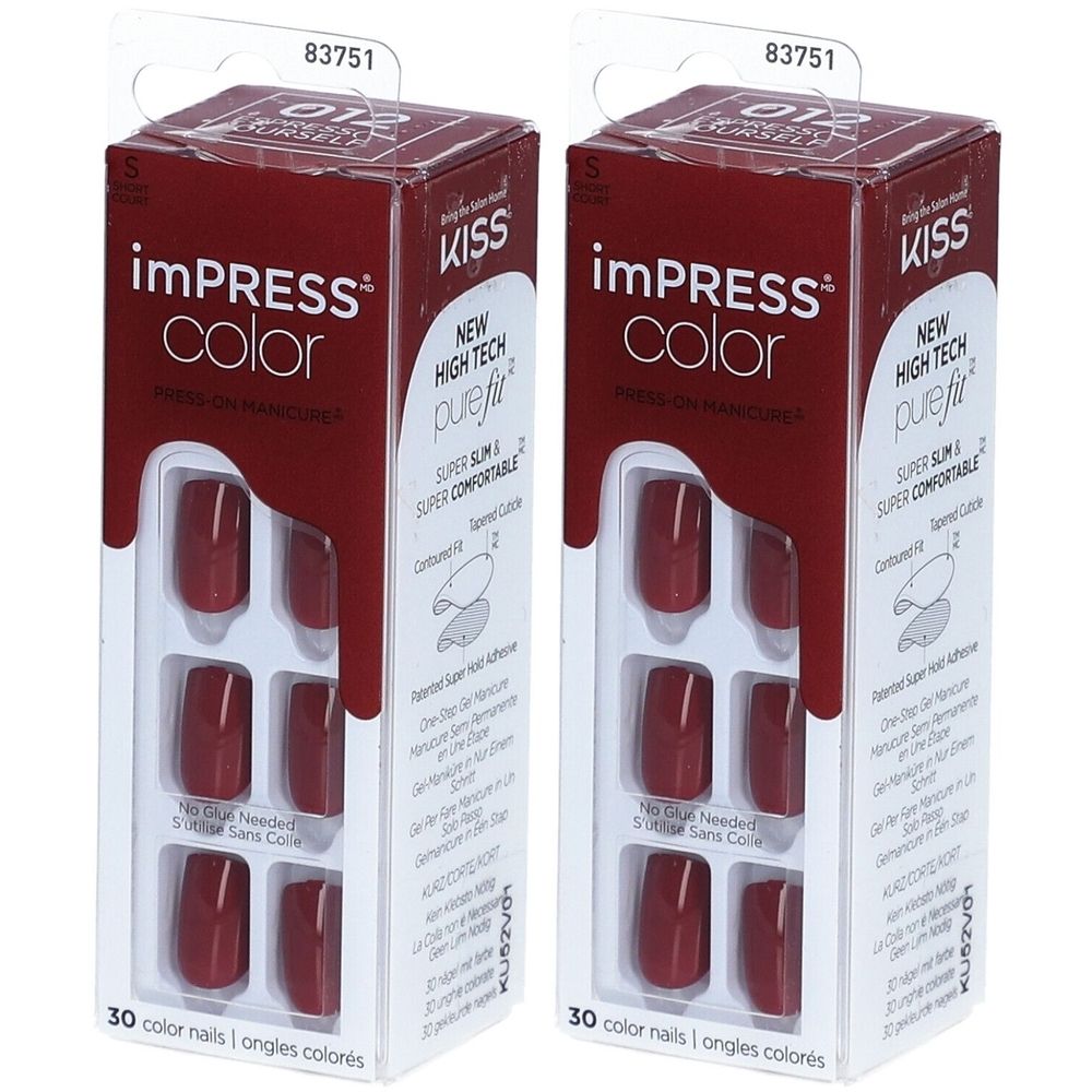 KISS imPRESS® Color Press-on Manicure Faux-Ongles Autre 2x1 pc(s)