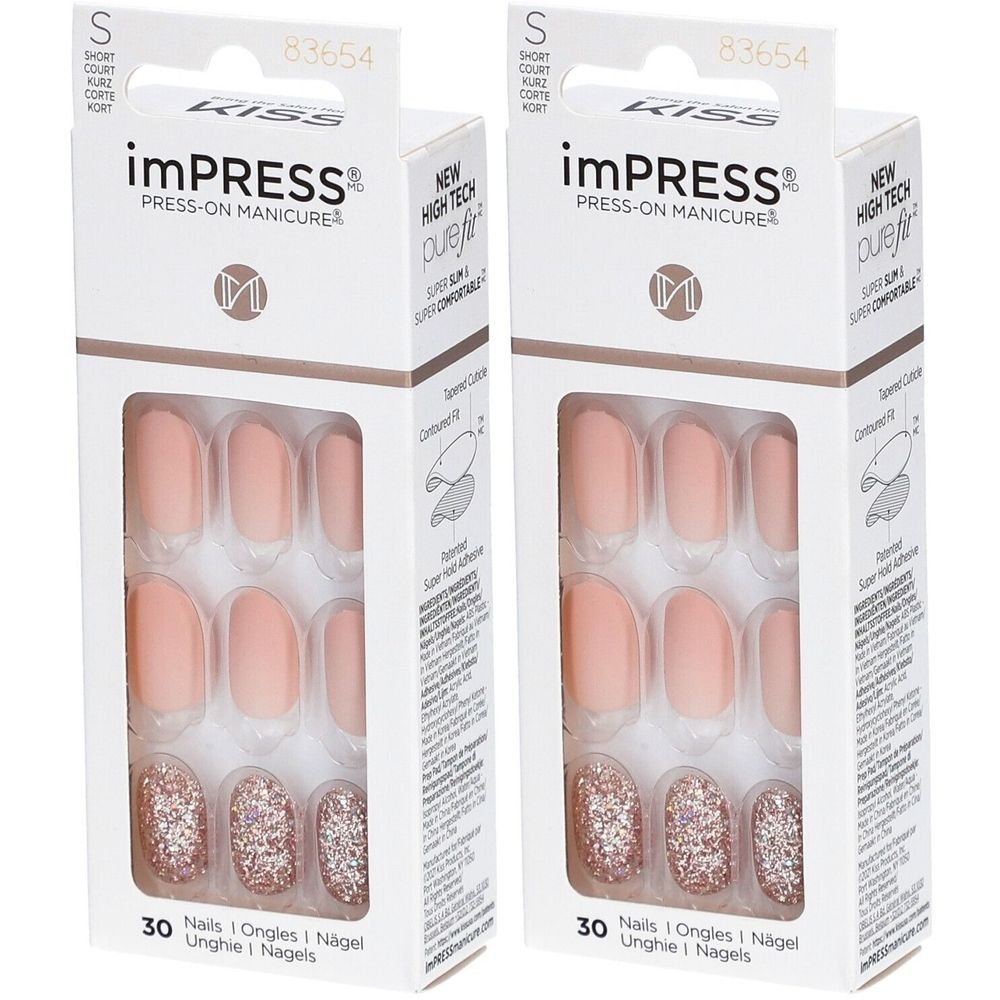 KISS Impress Color Kit Faux-Ongles Gel – Evanesce Autre 2x1 pc(s)