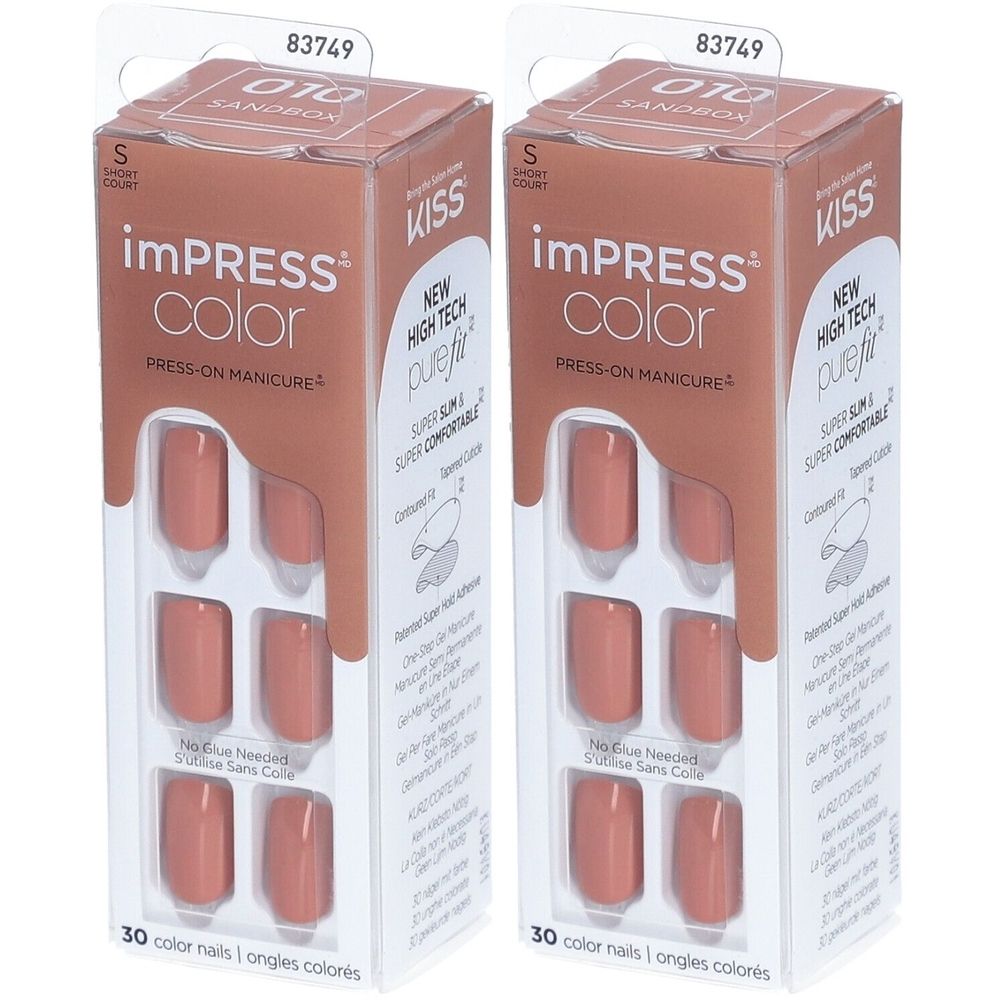 ImPRESS Color Press-on Manicure Faux-Ongles colorés 010 Sandbox Autre 2x1 pc(s)