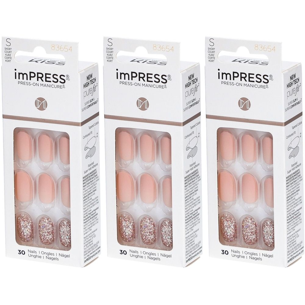 KISS Impress Color Kit Faux-Ongles Gel – Evanesce 3x1 pc(s)