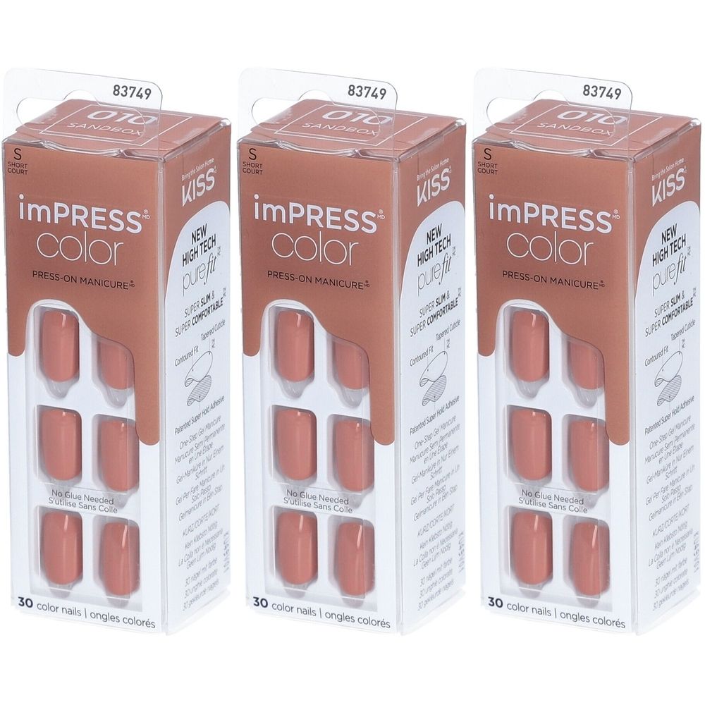 ImPRESS Color Press-on Manicure Faux-Ongles colorés 010 Sandbox 3x1 pc(s)