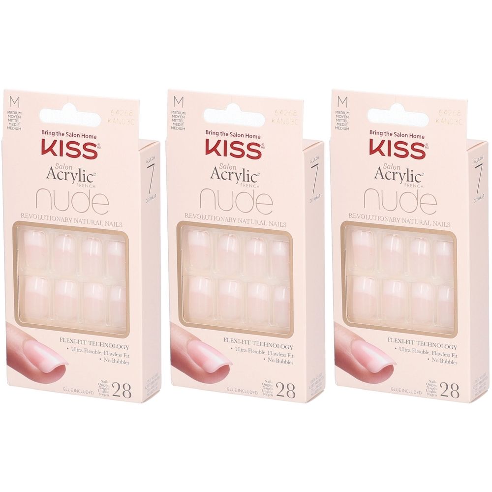 KISS Salon Acrylic Faux ongles French Nude Taille M Autre 3x1 pc(s)