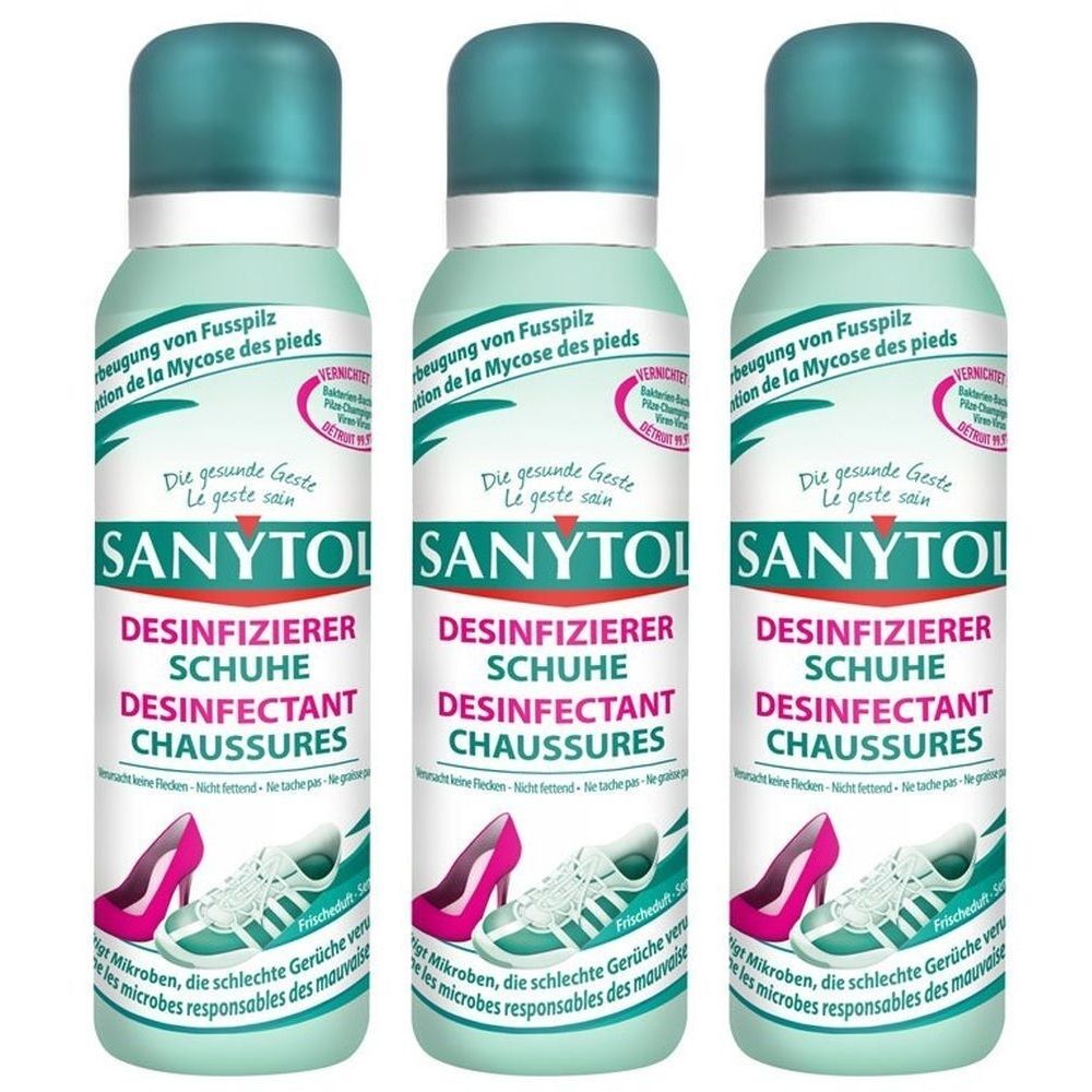 SANYTOL Désinfectant pour chaussures 3x150 ml Spray