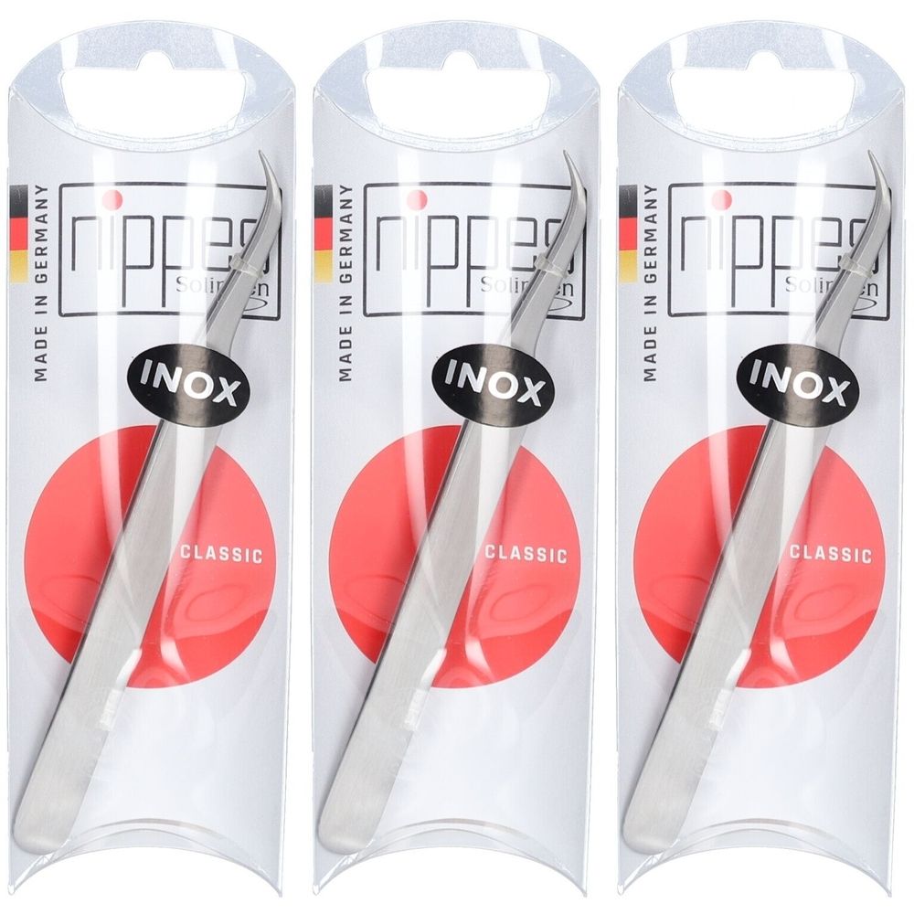 Nippes Pince à tiques inox courbée pour usage précis 3x1 pc(s) Pince À Tiques