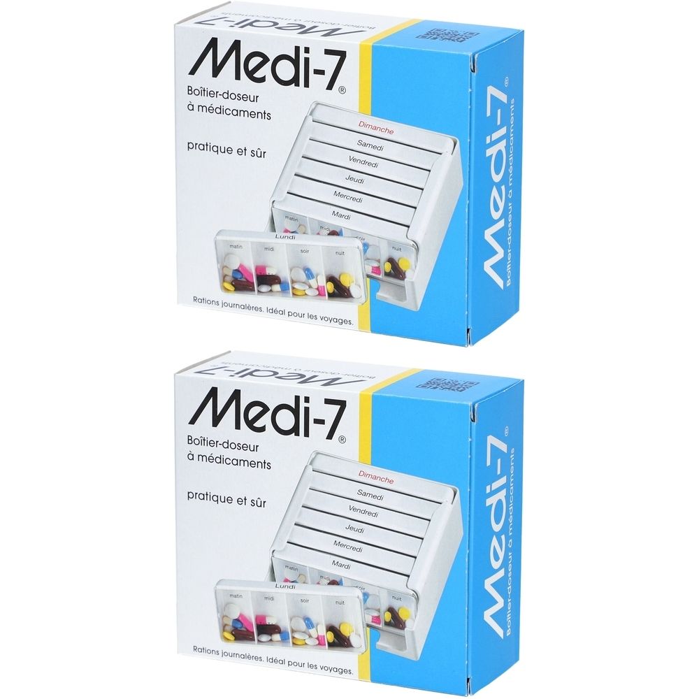 Sahag pilulier blanc 7 jours 4 cases par jour - français 2x1 pc(s) Boîte