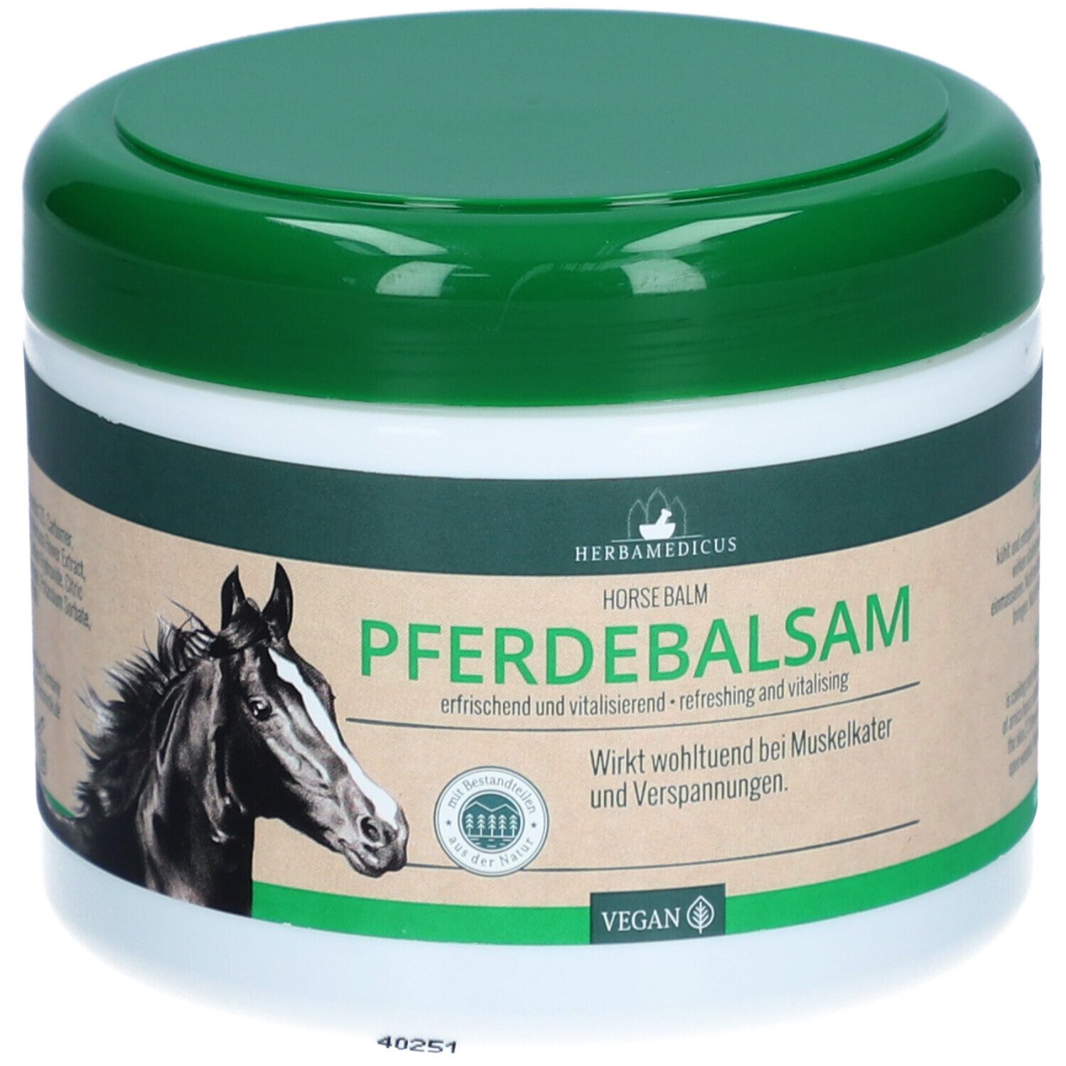 BAUME POUR CHEVAUX HERBAMEDICUS 500 ml Baume