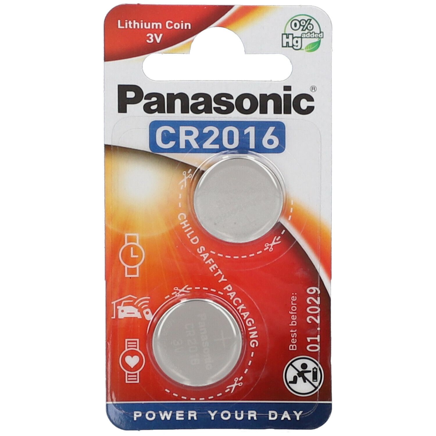 Panasonic Lithium Coin Piles CR2016 3V 2 pc(s) Piles