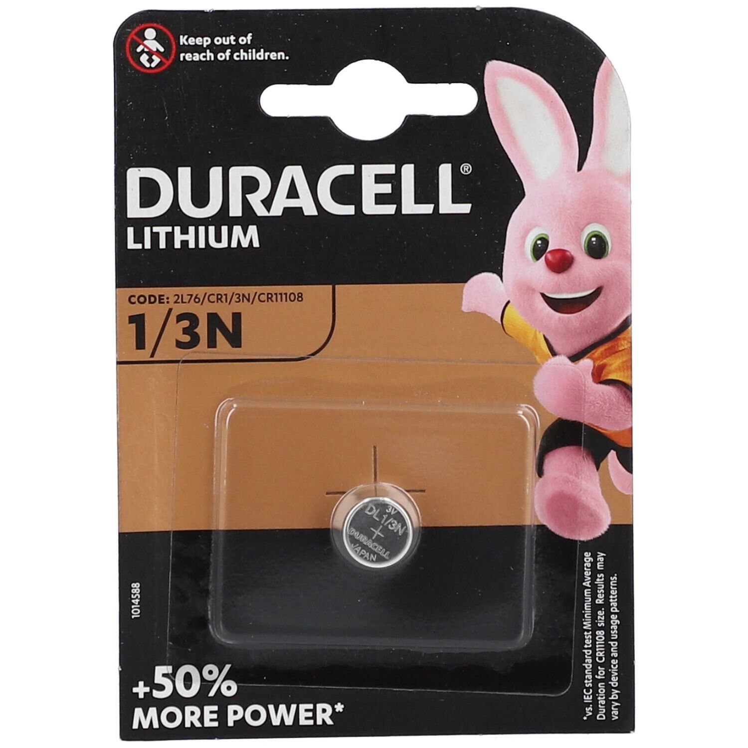 DURACELL Pile bouton au lithium 3V CR1/3N 1 pc(s) Piles