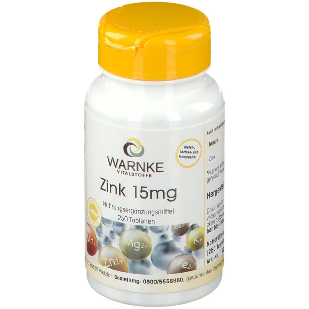 Warnke Zinc 15 Mg Comprimé(S) 250 Pc(S) - Image 1