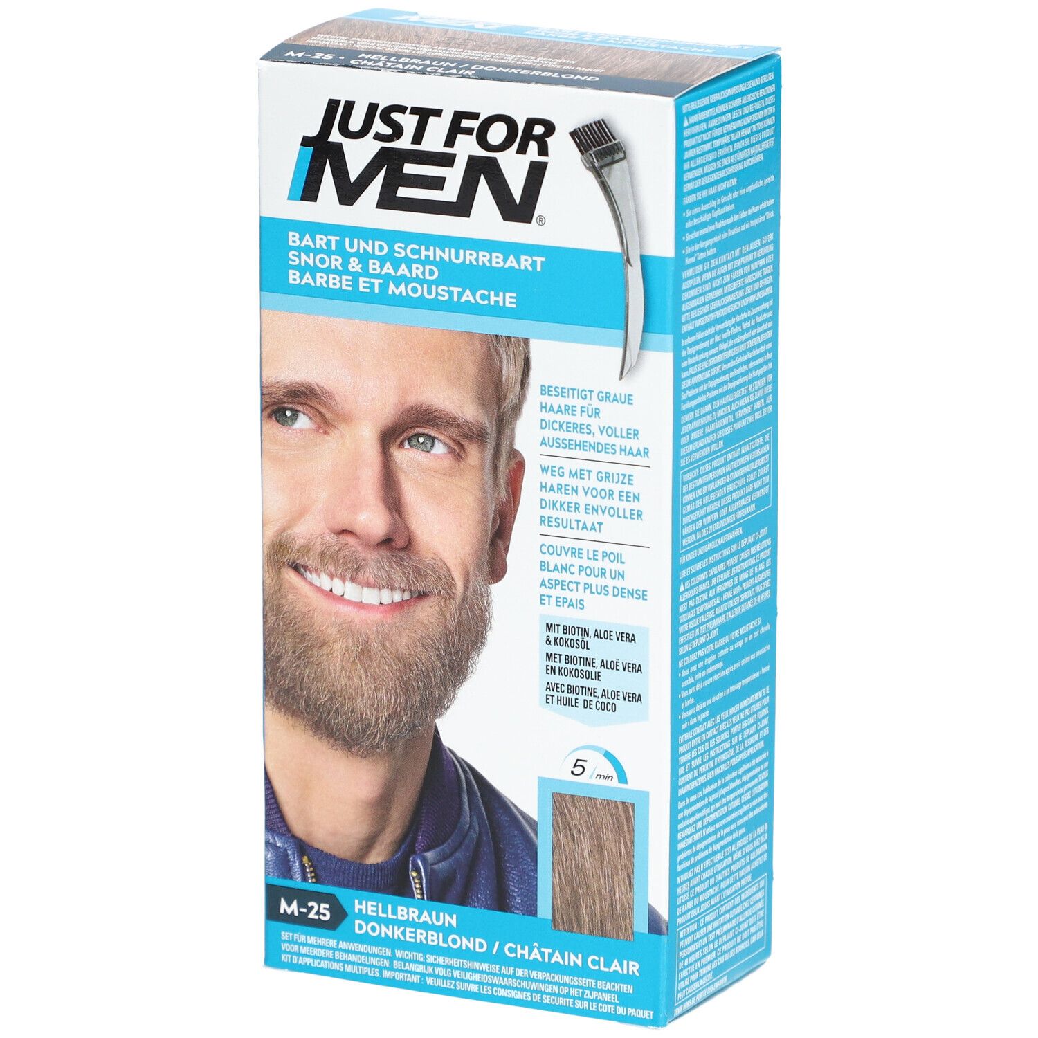 JUST FOR MEN® Coloration moustache & barbe Châtain clair M25 Gel(S) 28,4 ml