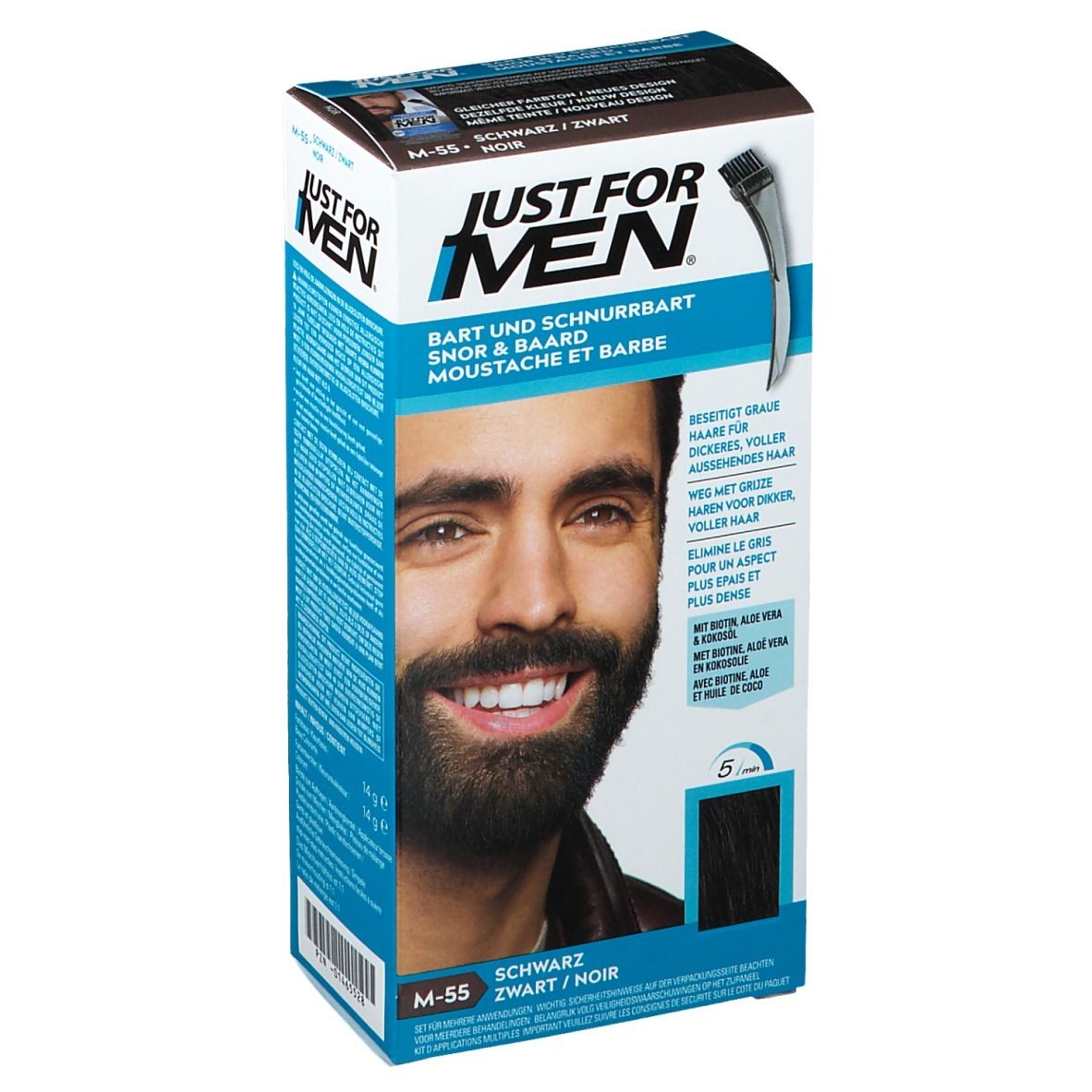 JUST FOR MEN® Coloration moustache & barbe Noir M55 Gel(S) 28,4 ml