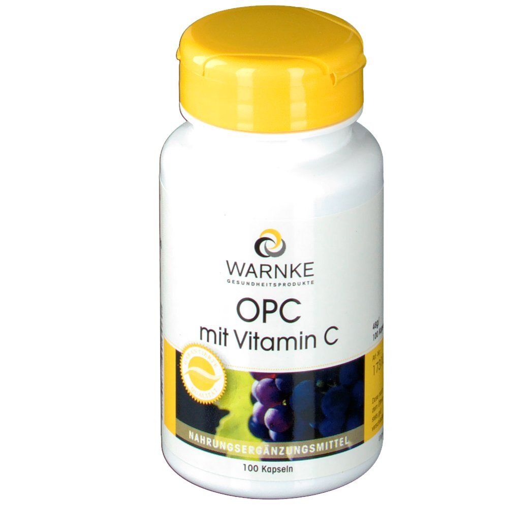 OPC avec vitamine C 100 gélules d'extrait de zeste de raisin végétalien | War... - Image 3