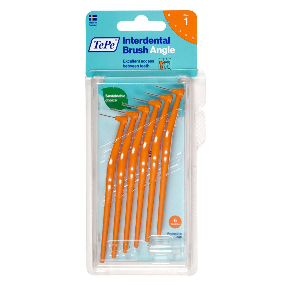 Tepe Angle Brosse Interdentaire 0,45 - 0,7 Mm Orange Brosse(S) À Dents 6 Pc(S) - Image 1