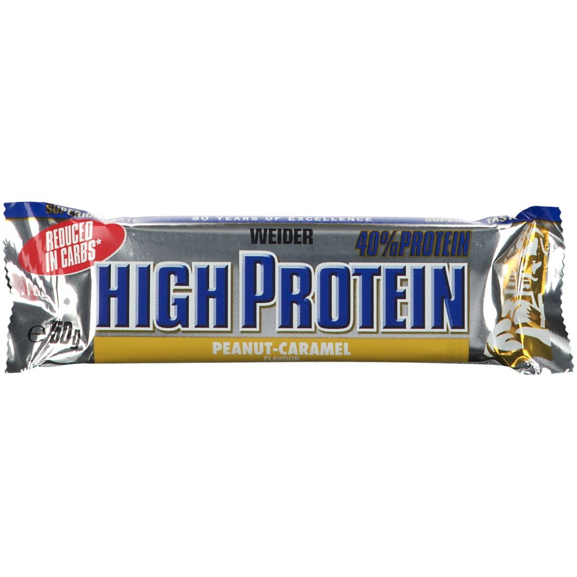 WEIDER High Protein Bar Cacahuète-Caramel 50 g Barre