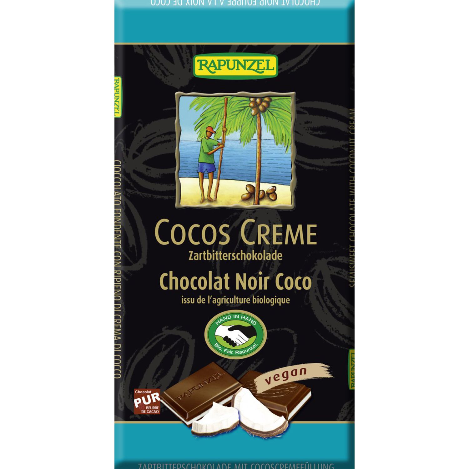 RAPUNZEL Chocolat Noir Coco Crème 100 g