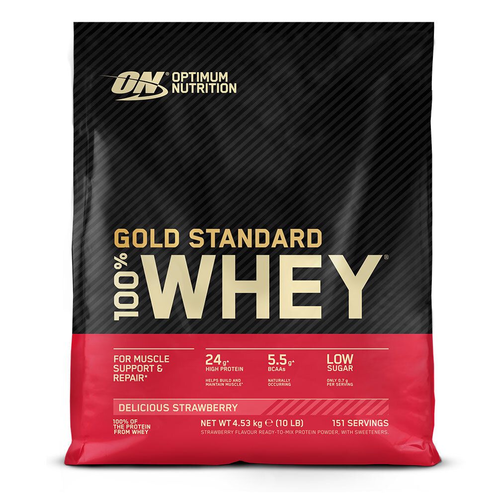 Optimum Nutrition 100 % Whey Gold Standard, Fraise, Poudre 4530 G