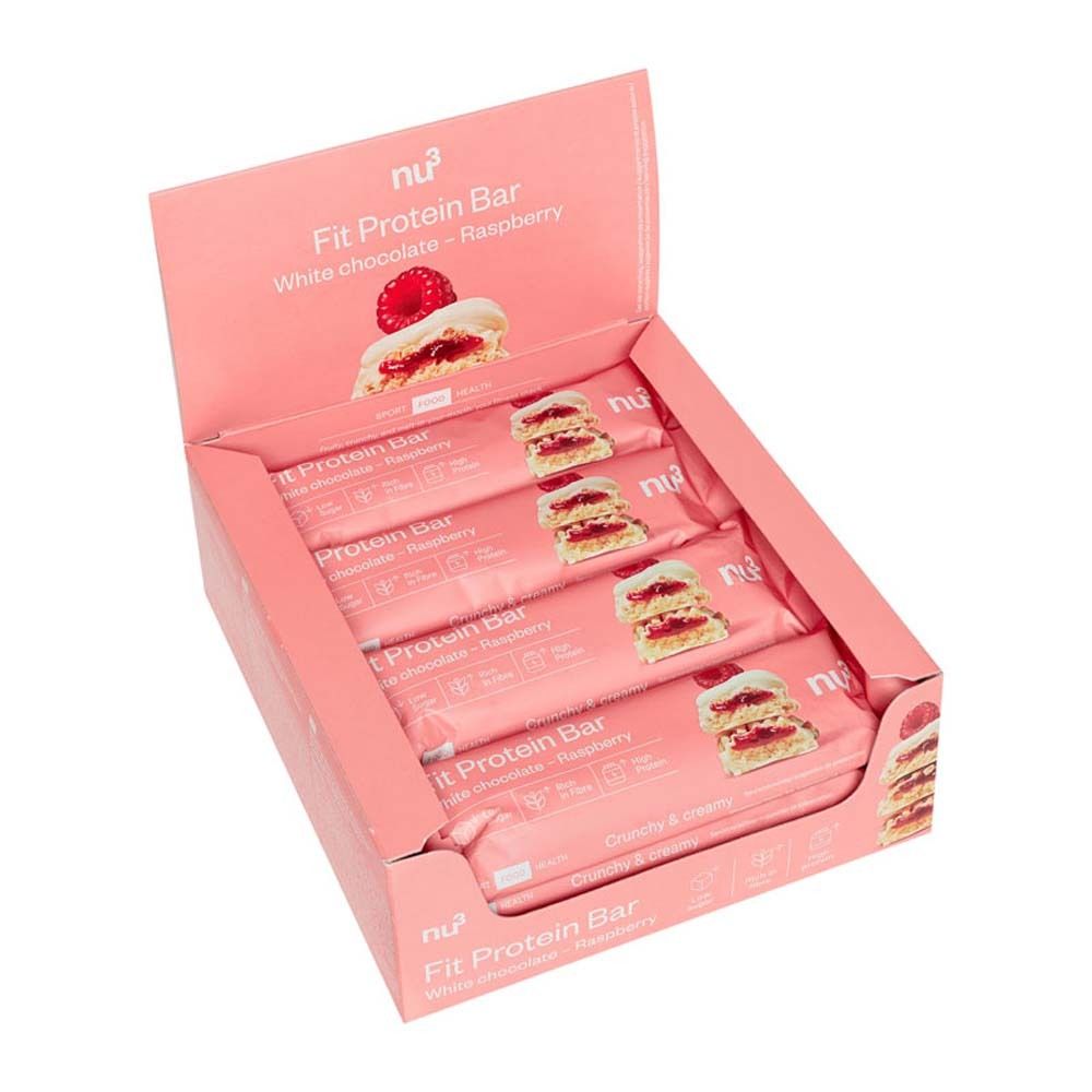 nu3 Fit Protein Bar Chocolat Blanc Framboise Barre 12x55 g