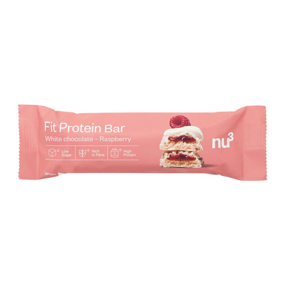 nu3 Fit Protein Bar Chocolat Blanc Framboise Barre 55 g