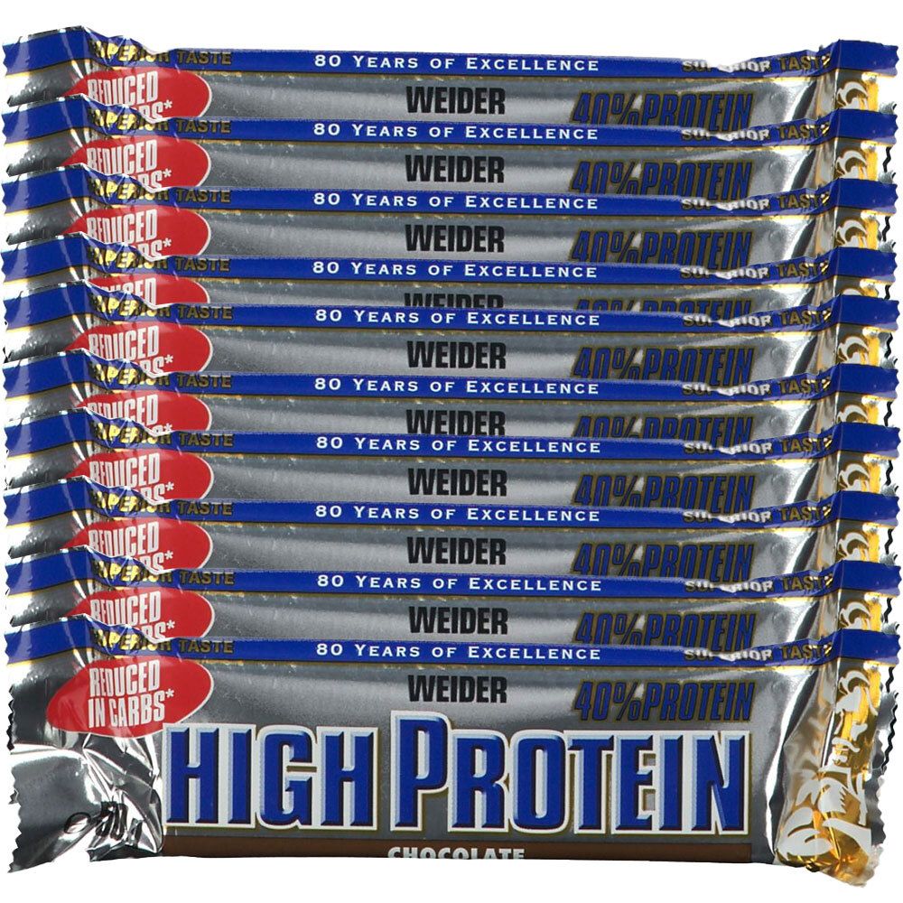 WEIDER High Protein Bar Chocolat 10x50 g Barre