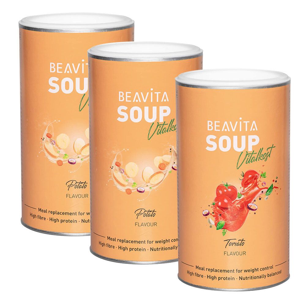 BEAVITA Soupe minceur, Pomme de terre + Tomate Set(S) 3x500 g