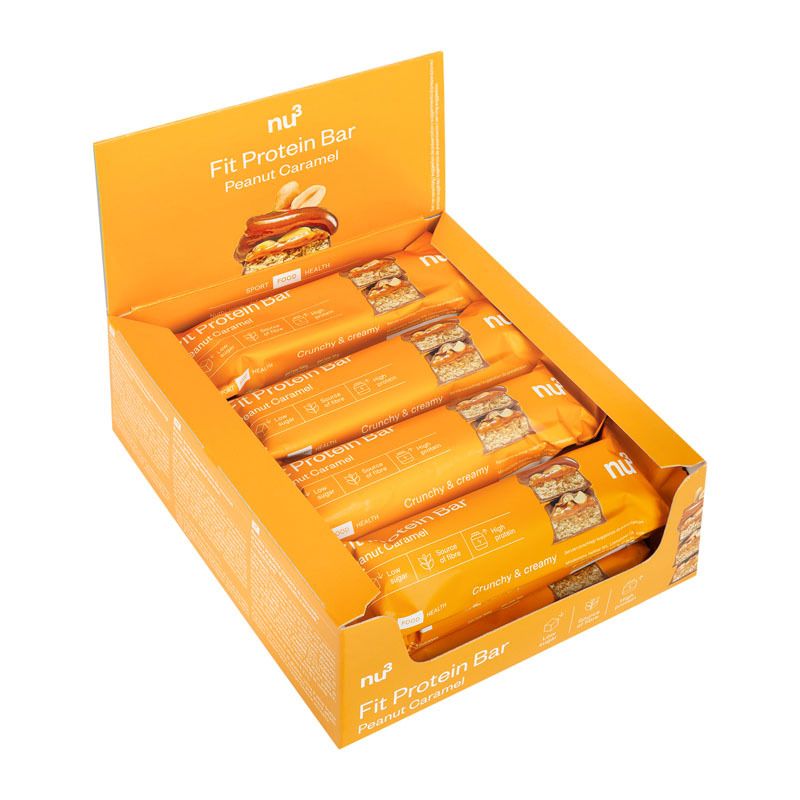 nu3 Fit Protein Bar Cacahuètes-Caramel Barre 12x55 g