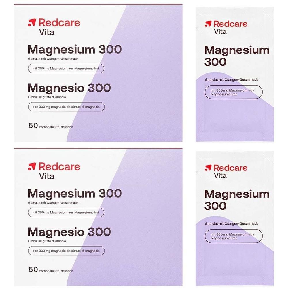 Redcare Magnésium 300 Granulés à boire 2x50 pc(s) Granulé(S) Buvable(S)