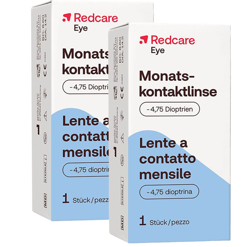 Redcare Eye Lentille mensuelle -4,75 Lentilles De Contact 2x1 pc(s)
