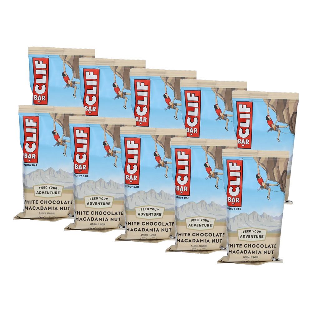 CLIF BAR Chocolat blanc noix de macadamia 10x68 g Barre