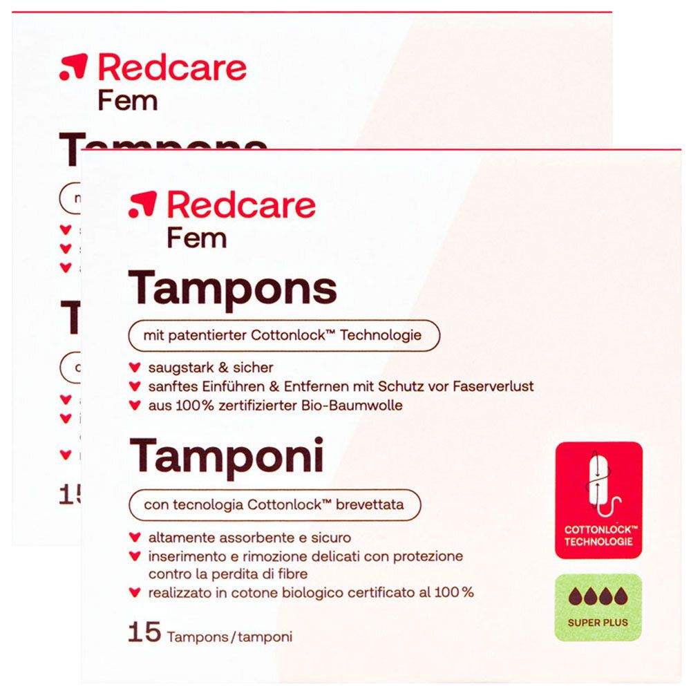 Redcare Tampons Super Plus 2x15 pc(s) Tampon(S)