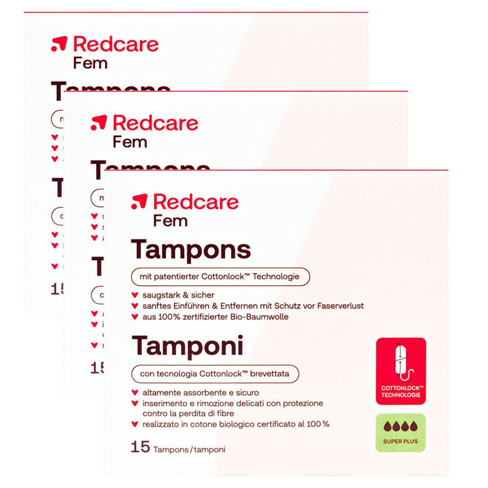 Redcare Tampons Super Plus 3x15 pc(s) Tampon(S)