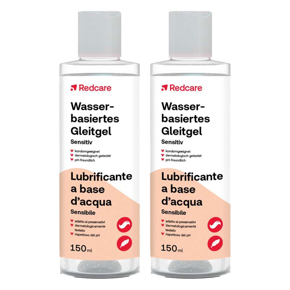 Redcare Lubrifiant à base d'eau 2x150 ml Gel(S)