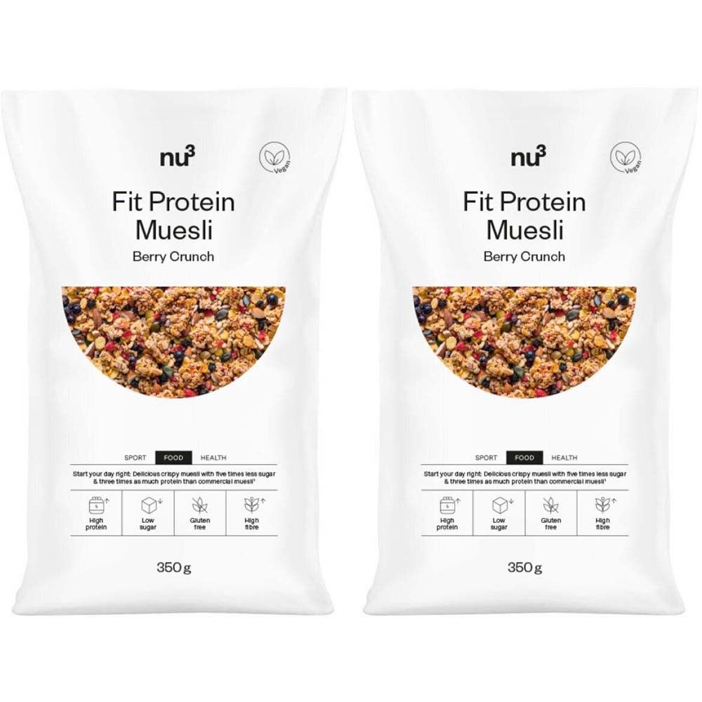 nu3 Fit Muesli Protéiné Berry Crunch Poudre 2x350 g