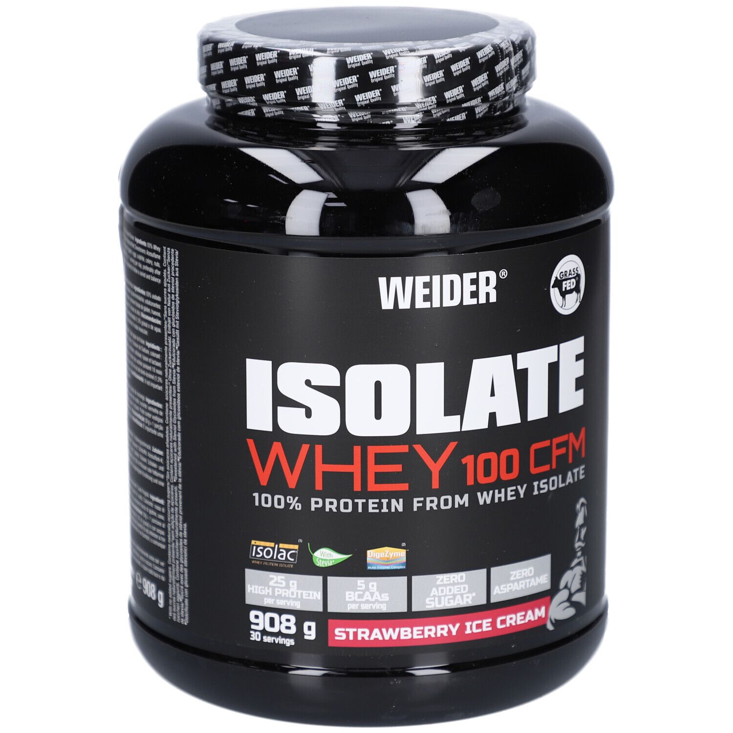 Cm_main_brand_3855 Weider Isolate Whey 100 Cfm En Poudre, Saveur Glace À La Fraise Pue New 908 G Enfants
