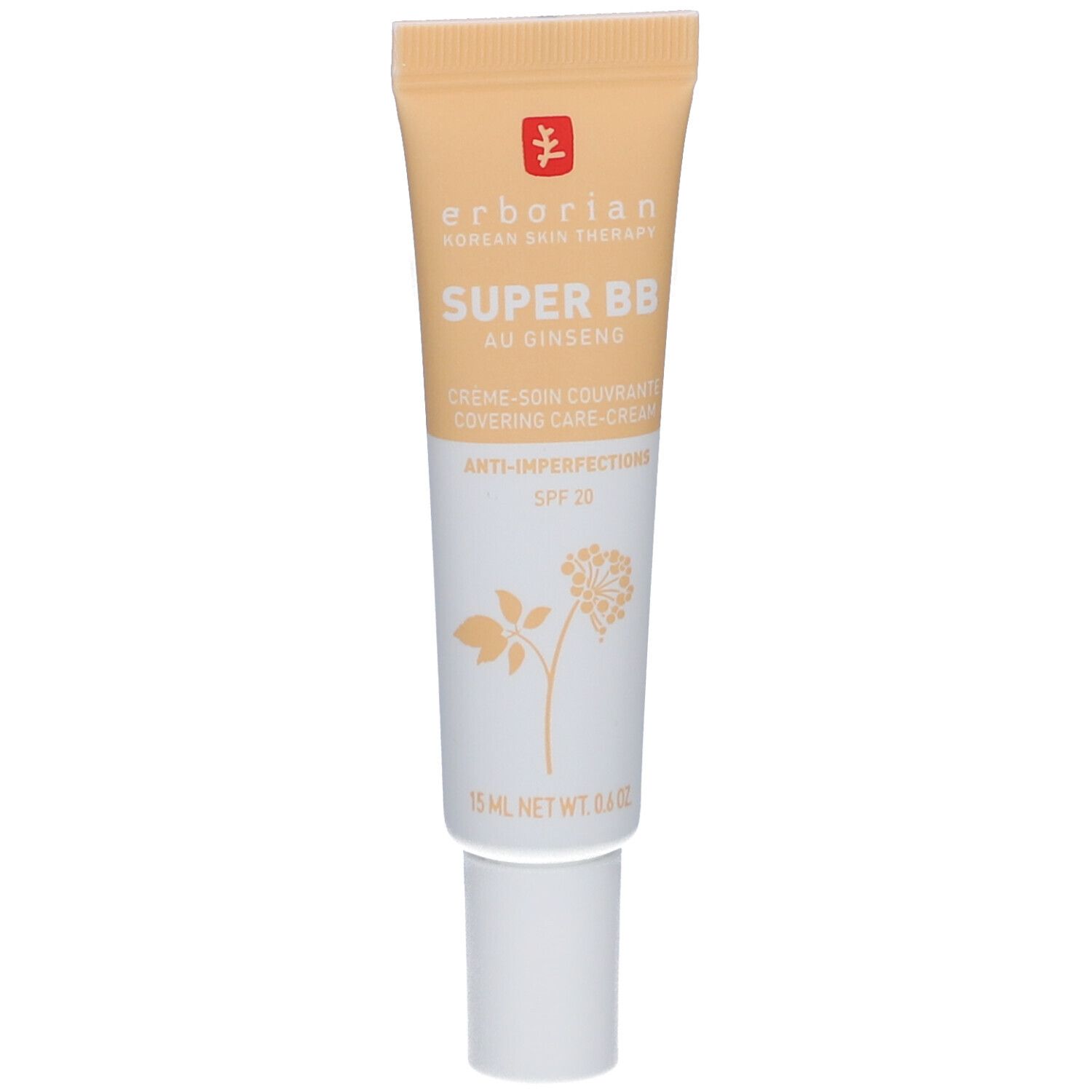 Erborian Super Bb Covering Care-Cream Bb Crème Pour Un Teint Parfait Et Unifié Petit Format Teinte Nude 15 Ml - Image 2
