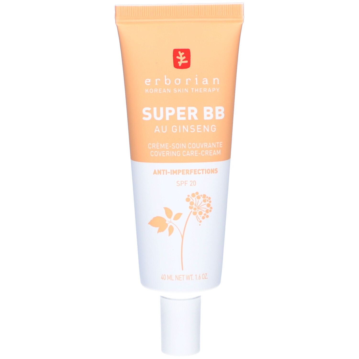 Erborian Korean Skin Therapy Erborian Super Bb - Crème Couvrante Anti-Imperfections Doré Crème 40 Ml