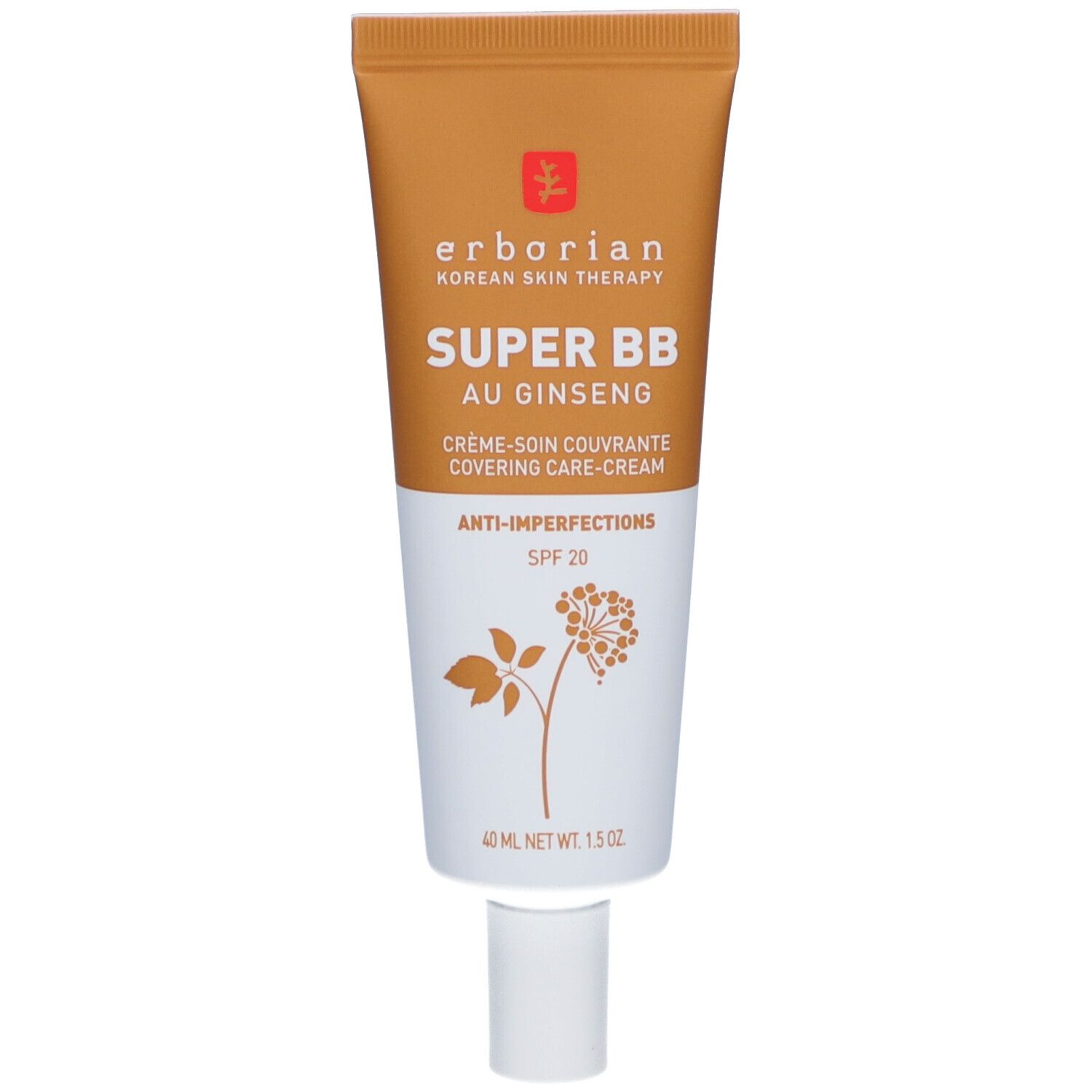 Erborian Korean Skin Therapy Erborian Super Bb - Crème Couvrante Anti-Imperfections Caramel Crème 40 Ml