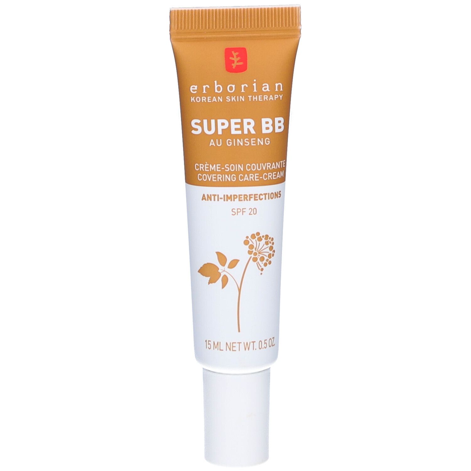 Erborian Super Bb Covering Care-Cream Bb Crème Pour Un Teint Parfait Et Unifié Petit Format Teinte Caramel 15 Ml - Image 2