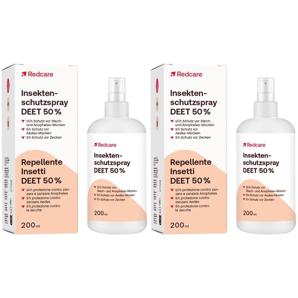 Redcare Spray anti-moustiques DEET 50% 2x200 ml