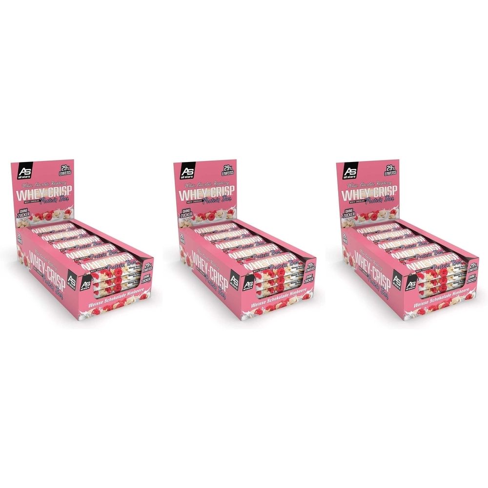 All Stars® WHEY-CRISP Barre Protéinée Chocolat Blanc Framboise 3x50 g