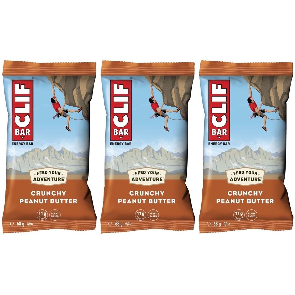 CLIF Bar Barre énergétique - Beurre de cacahuètes croustillant 3x68 g