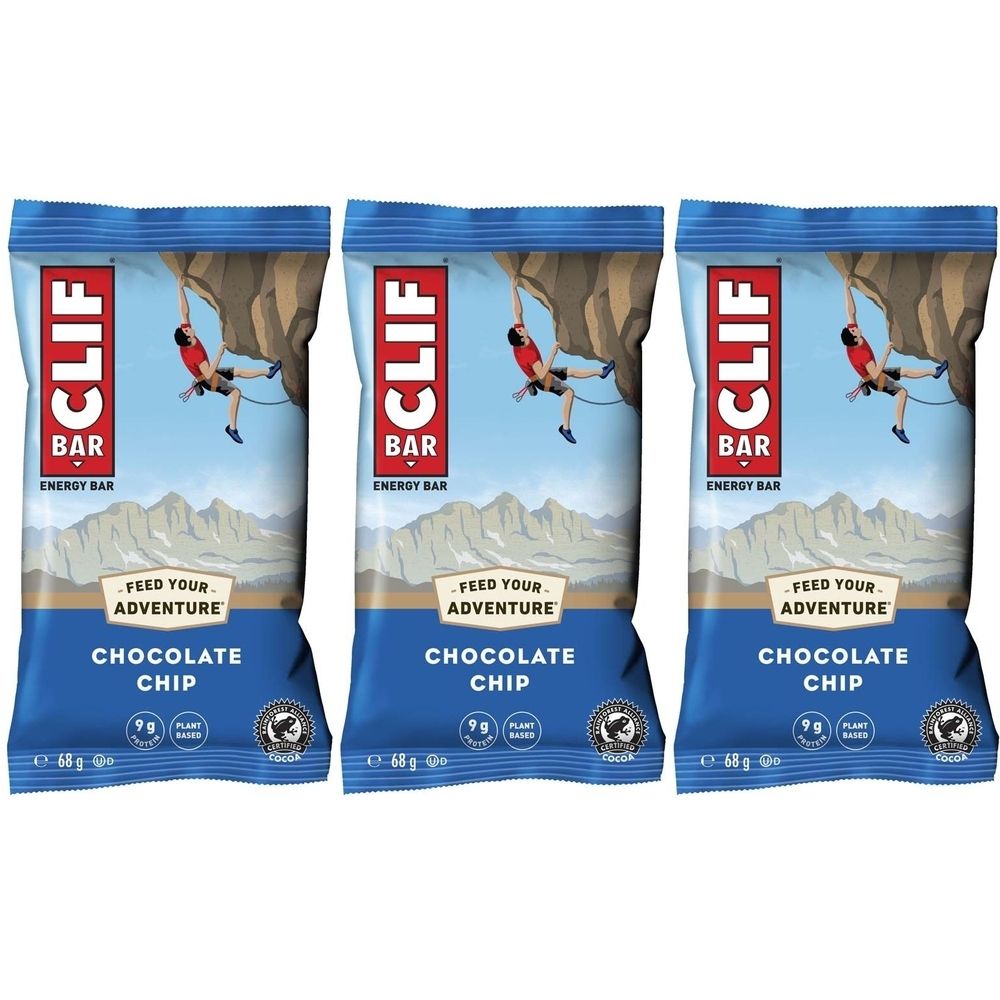 CLIF Bar Barre énergétique - Pépites de chocolat 3x68 g