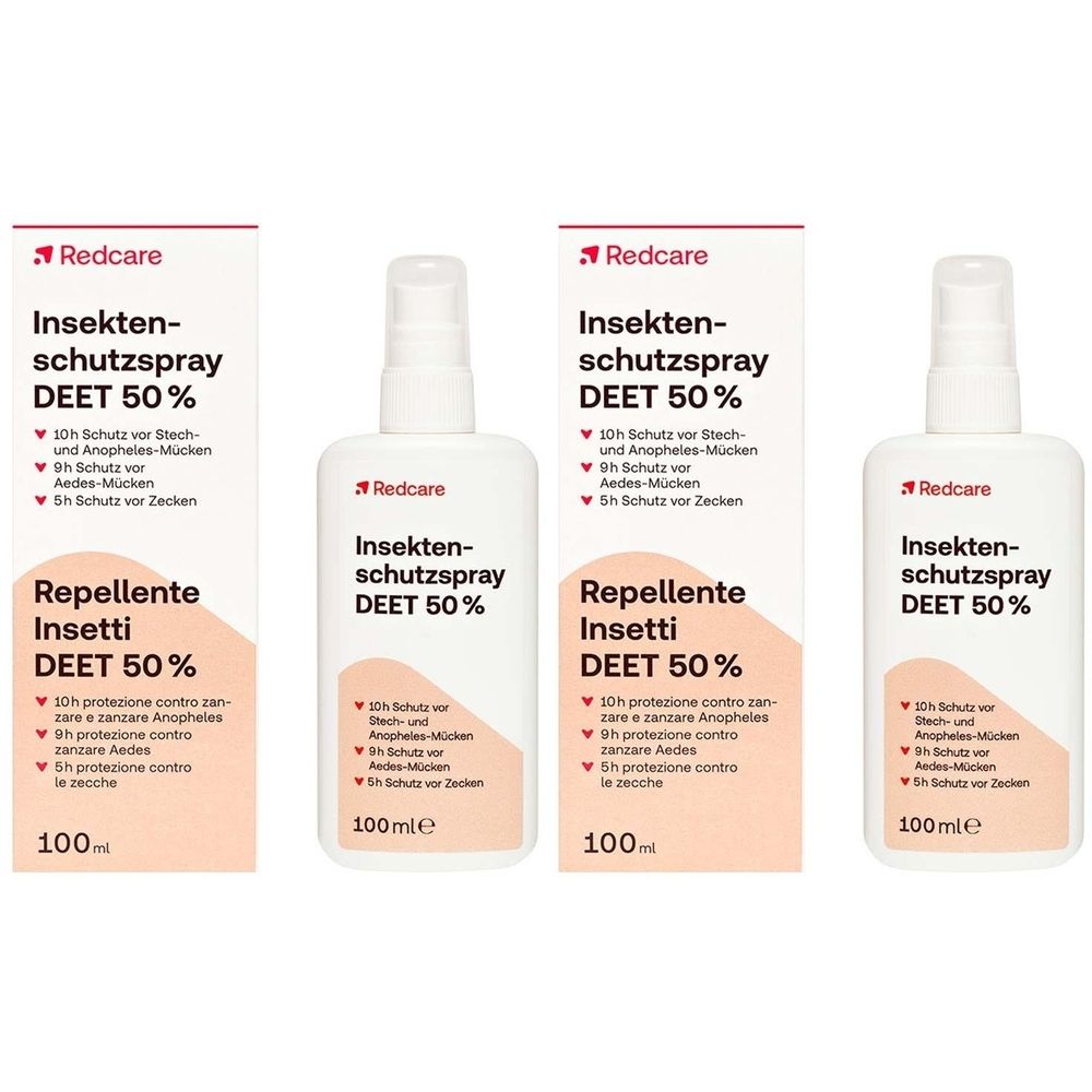 Redcare Spray anti-moustiques DEET 50% 2x100 ml Spray