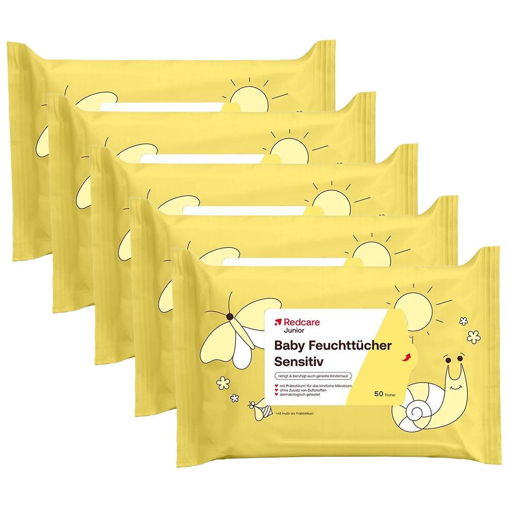 Redcare Junior Lingettes sensibles pour bébés Lingette(S) 5x50 pc(s)
